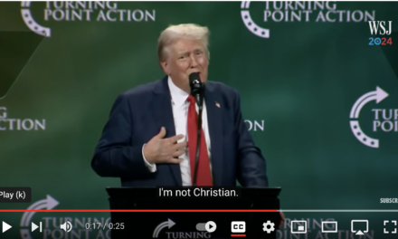 Trump Declares “I’m Not Christian”